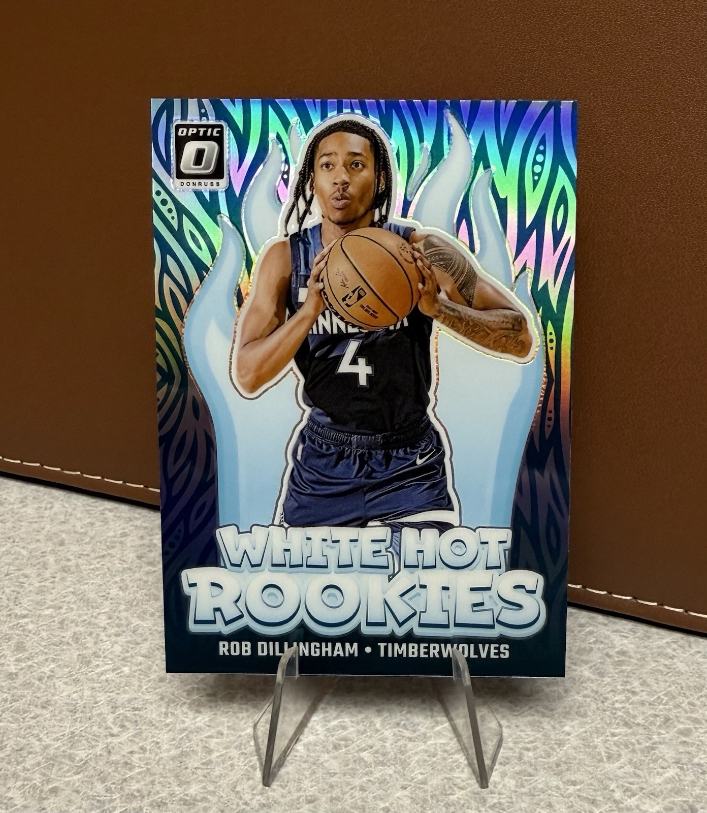 Rob Dillingham 2024-25 Donruss Optic - White Hot Rookies Silver Prizm RC #8