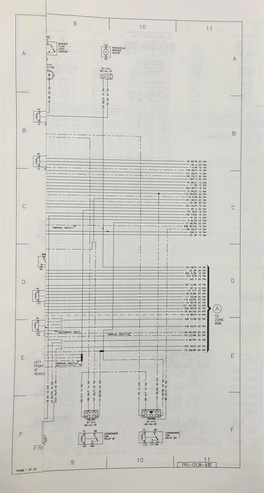 1993 Ford Probe Fábrica Foldout Diagrama Eléctrico Esquemáticos Originales 93 - Imagen 2 de 3