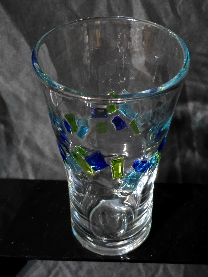 全球 AMICI 5.875 英寸高球/冰茶玻璃 HARLEQUIN II - 近乎完好 6 件套 — 第 4/4 张图片