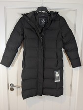 Dare 2b Long Puffer Jacket UK 10 Black Waterproof Hooded Coat BNWT