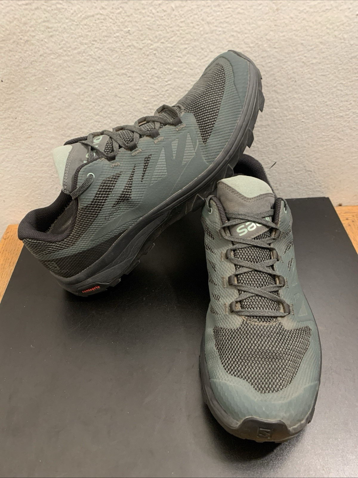 Scarpe Salomon Outline Trail Running Uomo Taglia 13 48 Urban Chic Verde Ambiente