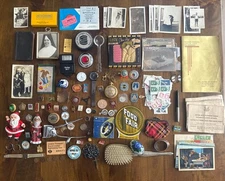 Amazing Antique Vintage Junk Drawer Lot Jewelry, Coins, Watches Lot D