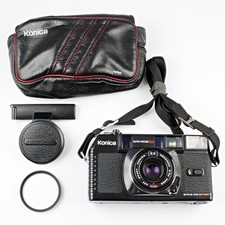 Konica C35 MF Autofocus Point  Shoot 35mm Flash Camera  Extras