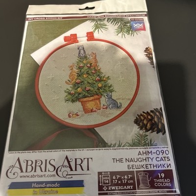ABRIS ART Kreuzstich-Set ''Freche Katzen''