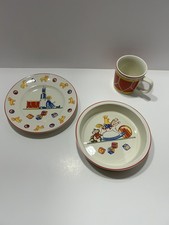 Tiffany Toys By Tiffany Co Child's 3 Piece Dish Set Plate Bowl Mug JAPAN EUC