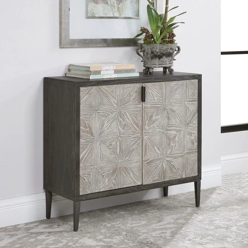 Uttermost 24957 Laurentia 37"W 2 Shelf Lodge Style Accent Cabinet - Grey - Picture 6 of 6