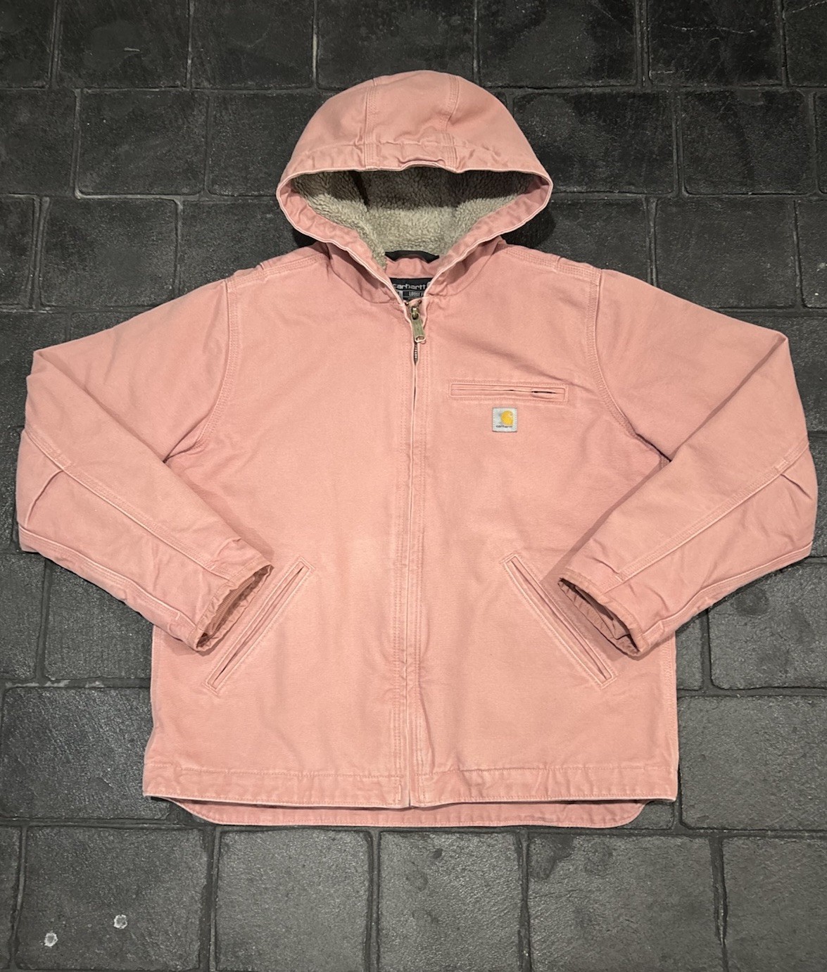 Carhartt Women’s Pink Rose Sherpa Lined Jacket Size Medium 