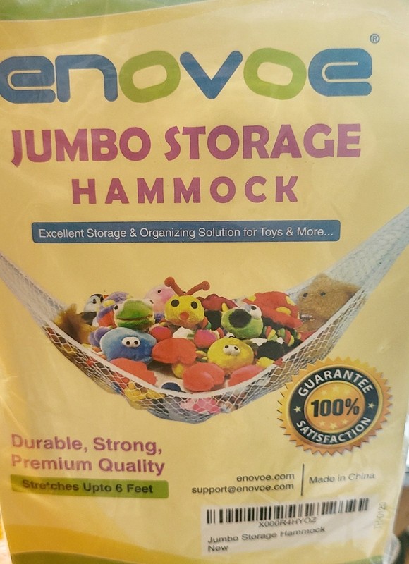 Jumbo Stuffed Animal Storage Hammock Net - Corner Toy Hammock - New In Package