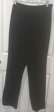 NWOT KORET Black Stretchy Velvet Straight Leg Pants Sz L 31" Inseam
