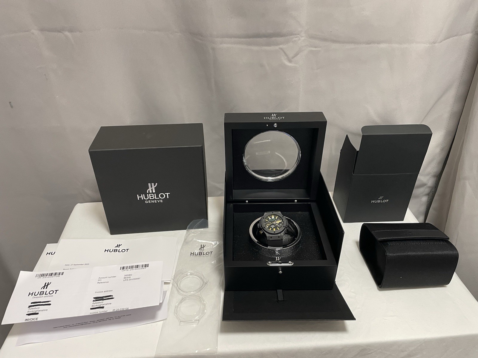 Hublot Big Bang 44 mm Ayrton Senna Foudroyante Limited 500 Warranty 12 Months