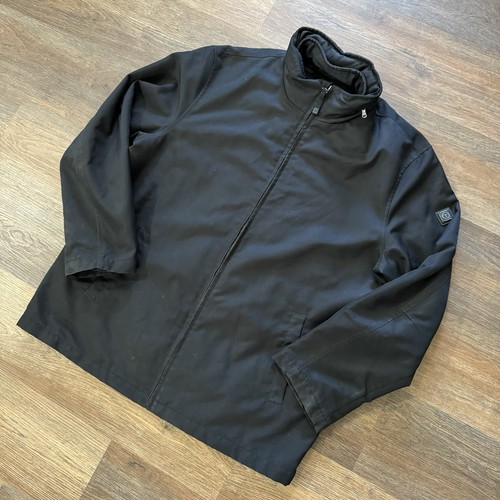 Tumi Tech Jacket Packable Hood Black Windbreaker 3 In 1 Travel Coat - Picture 1 of 9