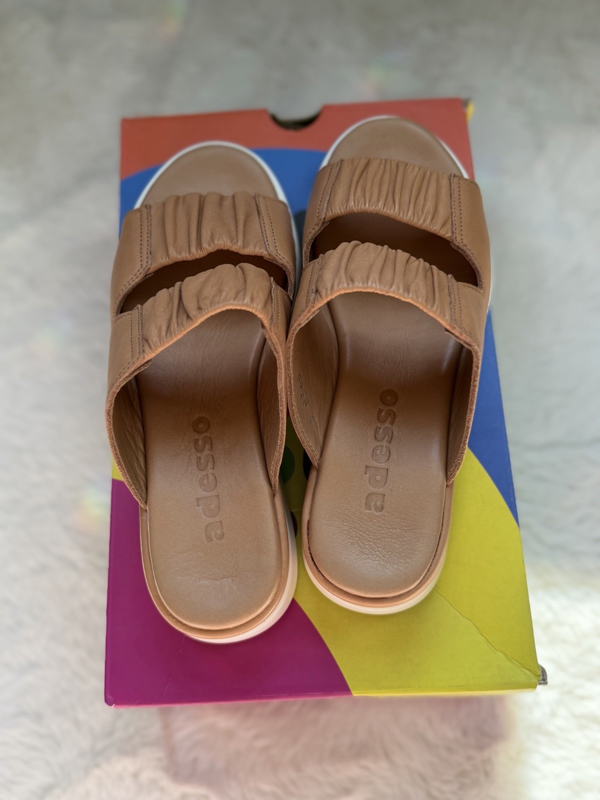 RRP £65 Adesso Di Leather Sandals Uk Size 3 New With Box image 5