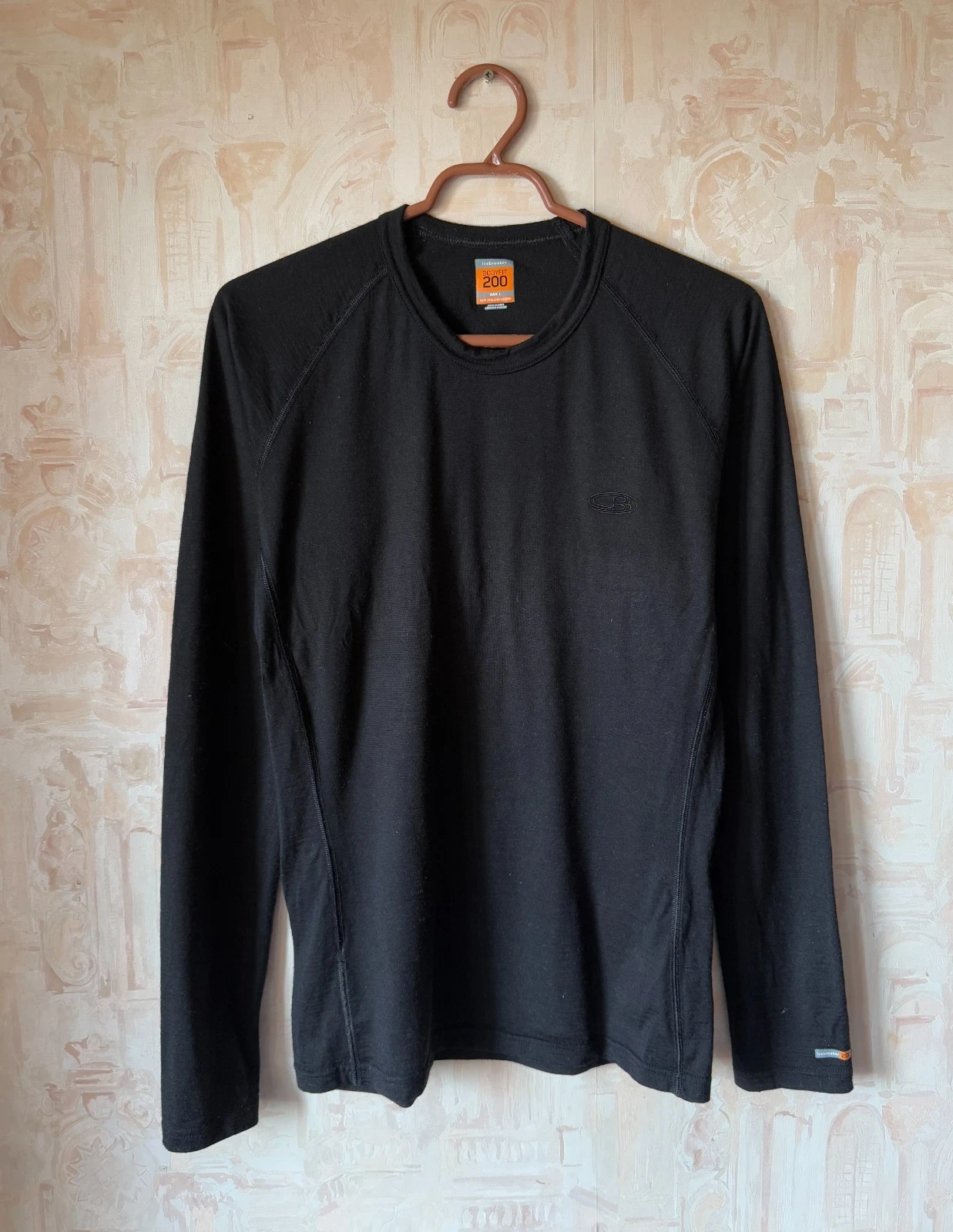 Icebreaker Bodyfit 200 men’s long sleeve base layer merino top size L