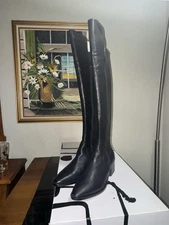 DOLCE VITA Merit Black Leather Over the Knee Boots