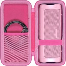 Hard Speaker Carrying Case Pink