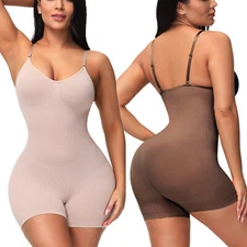 Women Seamless Bodysuit Tummy Control Butt Lifter Full Body Shaper Fajas Girdle