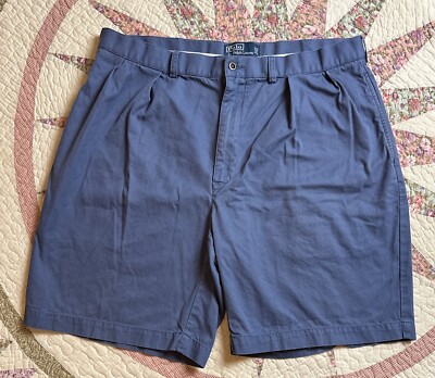 Polo Ralph Lauren Size 38 Tyler Shorts Cornflower Blue Pleated