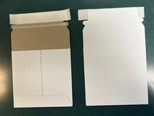 ULINE STAY FLATS 5 1/8 x 5 1/8" WHITE SELF SEAL CARDBOARD MAILER, S-2663 (X58)
