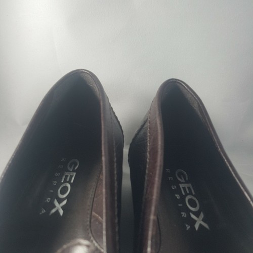 Geox Loafers Slip Ons Shoes Women's Size EU 37/US 7 M Brown Leather - Picture 7 of 11