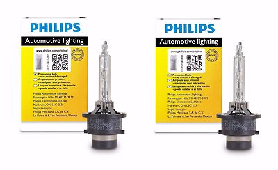 2x Authentic Philips D4S HID Upgrade Xenon Bright WHITE 200% More Light Bulb OEM