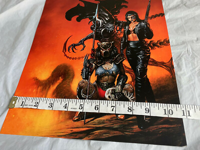 Vintage Joe Jusko (2000) Art Print Alien Predator Terminator Vintage Joe Jusko (2000) Art Print Alien Predator Terminator