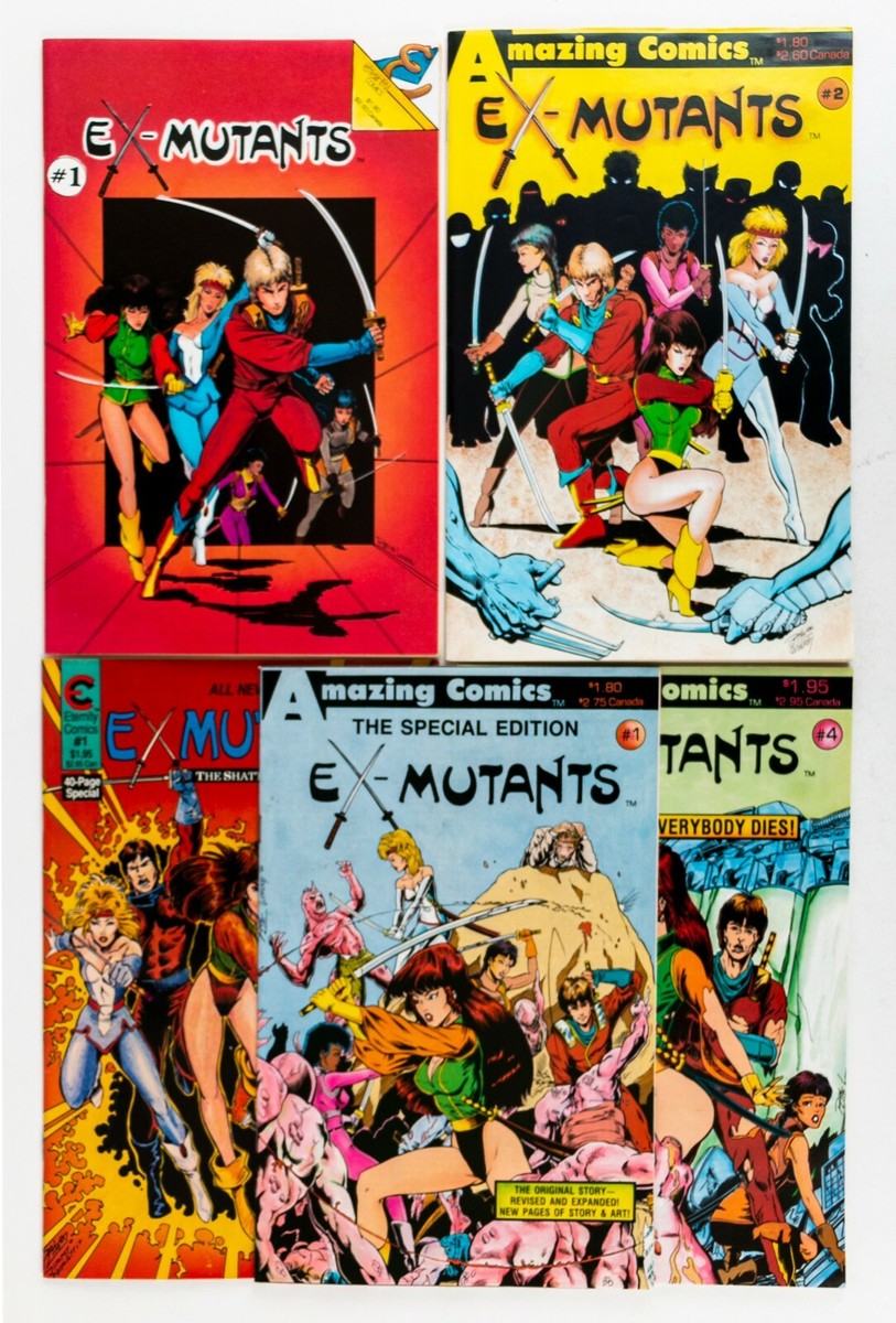 Ex-Mutants Lot of 5 (1986 Eternity Comics) Collector's Item Early