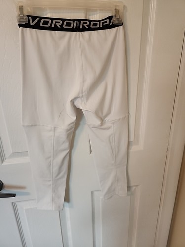 DEVOROPA-BOY'S COMPRESSION PANTS W/KNEE PADS-WHITE NEW/TAGS-Large-3/4. NWT - Picture 6 of 6