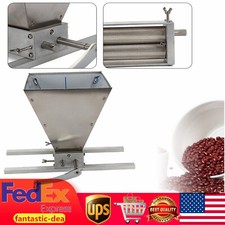 Malt Crusher Grain Mill Homebrew Barley Grinder Stainless Hopper Beer Wine Maker