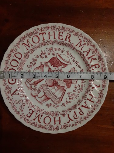 Mother Tribute all year long 9” plate Royal Crownford Staffordshire England Red - Picture 3 of 5