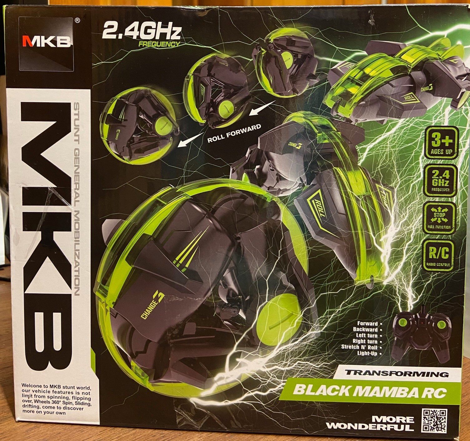 Remote Control Mkb MKB Black Mamba Remote Control Car, Stunt 360° Roll Rotation ...