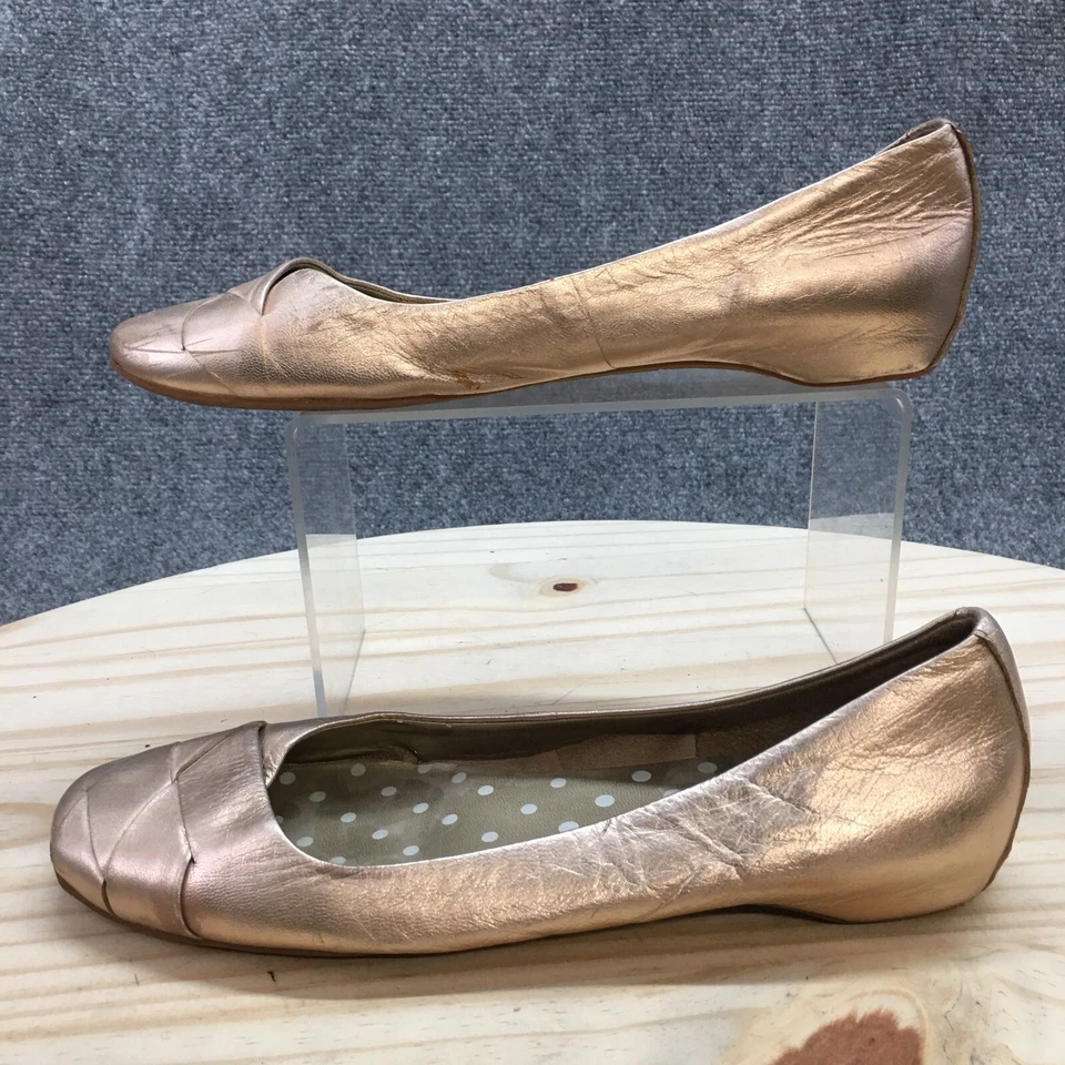 Zapatos planos de ballet Hush Puppies para mujer 6,5 M sin cordones H500280 cuero dorado rosa Foto 2 de 4