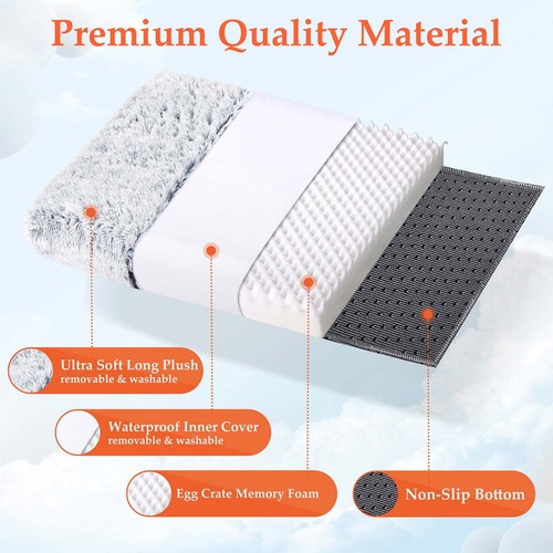 Cama para perros grandes, lavable, de espuma viscoelástica, ortopédica, acogedor - Imagen 5 de 12
