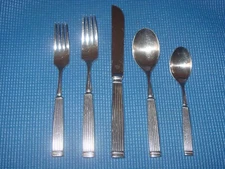 DANSK COLBERT STAINLESS 1 SETTING 5 PCS SET FLATWARE KOREA MODERN MID CENTURY