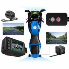 Motorcycle Dual Lens Motorbike Dash Camera Cam HD Video Camcorder Back G-sensor