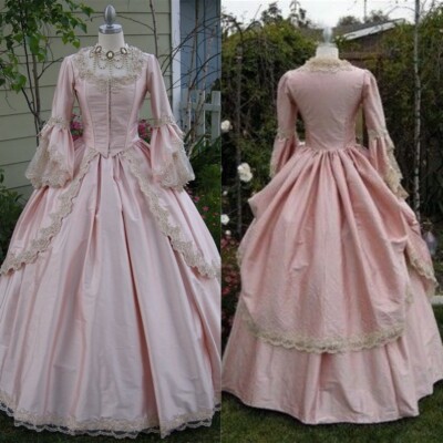 open lace back dress Antique Princess Gown