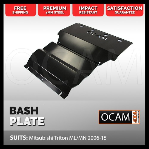Ocam Steel Bash Plates For Mitsubishi Triton Ml Mn 06 04 15 Steel 4mm Black Ebay