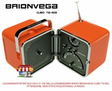 Brionvega Radio Cubo TS 502 Pubblicità Marco Zanuso Richard Sapper Locandina