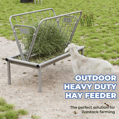 Ft Long Livestock Feeder Steel Grain Hay Feeder For Goats