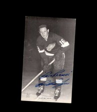Bruce MacGregor Signed JD McCarthy Vintage Postcard 1950`s 60`s Detroit Red Wing