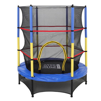 Mini Trampoline Enclosure Safety Net Children Kids In/Outdoor Jumping  Bed UK