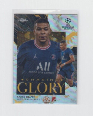 2022 Topps Chrome Kylian Mbappe Chasing Glory #CG-15 Paris Saint