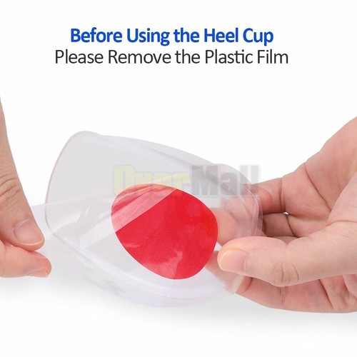 3 Pair Silicone Gel Heel Cups - Shoe Inserts for Plantar Fasciitis, Sore Heel - Picture 7 of 25