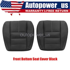 2PCS For 2008 2009 2010 Ford F250 F350 Super Duty Lariat Front Seat Cover Black