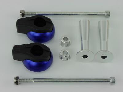 CNC Alu Sturzpads passend für Kawasaki Z1000 ZRT00A 2003-2006 blau