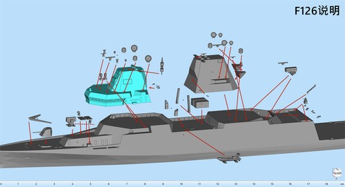 1/700 German Navy F-126 Future Frigate Unpainted Model Kit 3D Printed - Picture 9 of 9