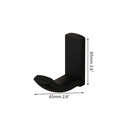 Black Bathroom Bathtub Accessories Towel Rack/Hook Up/Soap Dish Wall Mounted - Picture 5 of 16