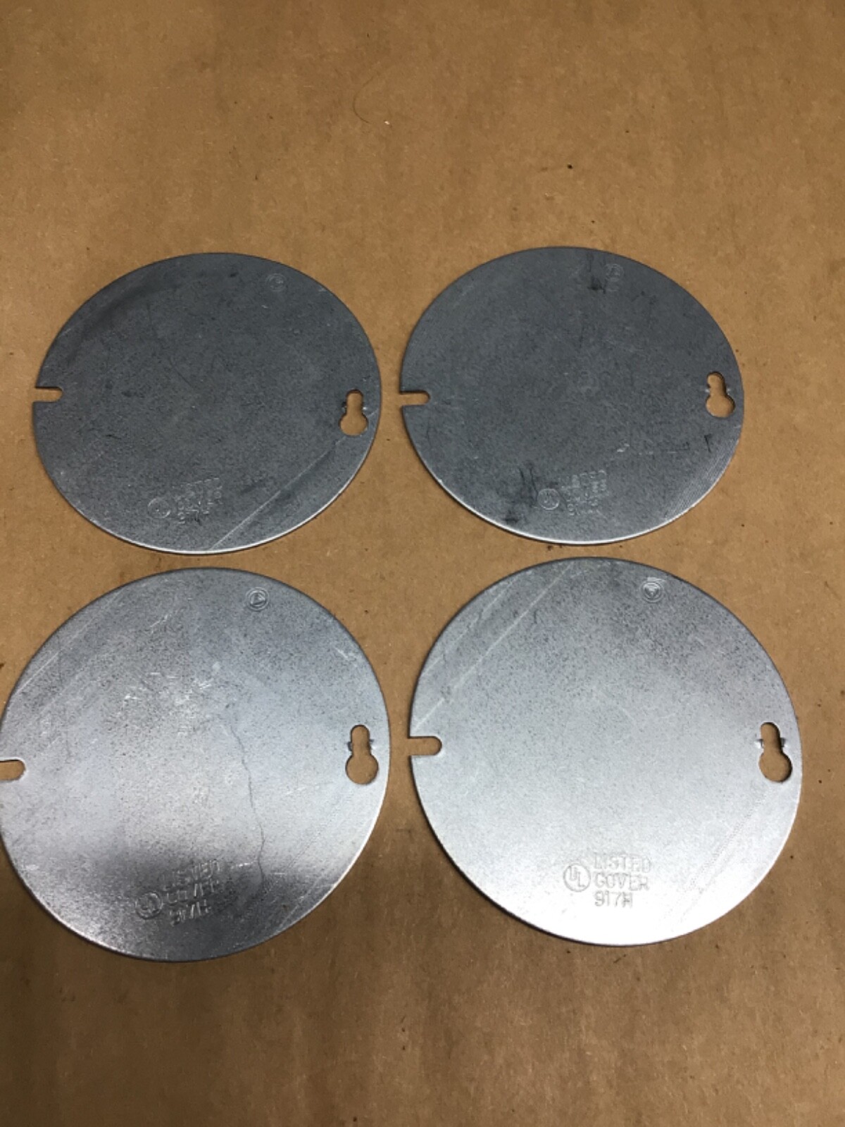 4” Inch Round Blank Metal Cover (Lot of 4) *Free Shipping* #4010F276