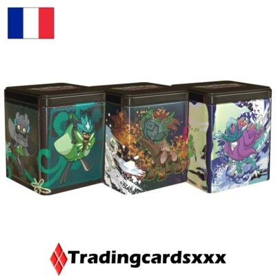 Pokémon - Lot 3 Pokébox Tin Cube Mars 2025 : Trésors du Fléau/Paradoxe/Ogerpon