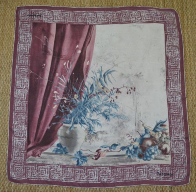 VINTAGE 1970er JACQMAR Old Master Serie Toninelli Renaissance Obst Blumen Schal