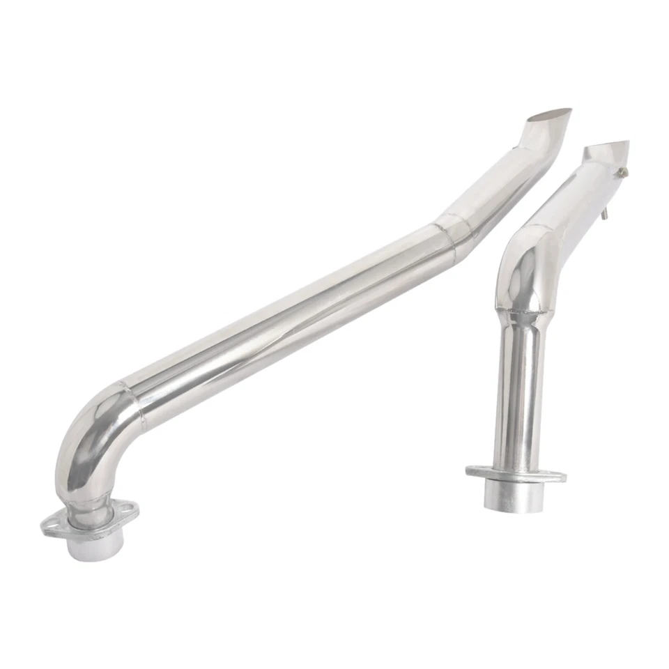 Chrome Slash Exhaust Pipes System For Honda Shadow 1100 VT1100 Spirit Sabre Ace - Image 4 of 4